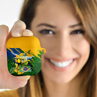 Brazil Independence Day AirPods Case One Nation One Heart - Tropical Toucan Macaw Christ Redeemer