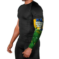 Brazil Independence Day Arm Sleeves One Nation One Heart - Tropical Toucan Macaw Christ Redeemer
