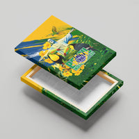Brazil Independence Day Canvas Wall Art One Nation One Heart - Tropical Toucan Macaw Christ Redeemer