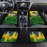 Brazil Independence Day Car Mats One Nation One Heart - Tropical Toucan Macaw Christ Redeemer