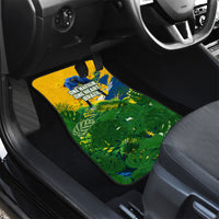 Brazil Independence Day Car Mats One Nation One Heart - Tropical Toucan Macaw Christ Redeemer