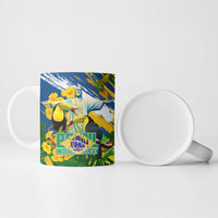Brazil Independence Day Ceramic Mug One Nation One Heart - Tropical Toucan Macaw Christ Redeemer