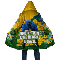 Brazil Independence Day Cloak One Nation One Heart - Tropical Toucan Macaw Christ Redeemer