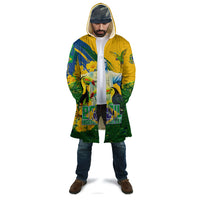 Brazil Independence Day Cloak One Nation One Heart - Tropical Toucan Macaw Christ Redeemer