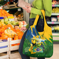 Brazil Independence Day Grocery Bag One Nation One Heart - Tropical Toucan Macaw Christ Redeemer