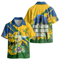 Brazil Independence Day Kid Hawaiian Shirt One Nation One Heart - Tropical Toucan Macaw Christ Redeemer