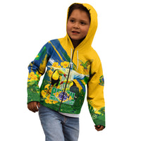Brazil Independence Day Kid Hoodie One Nation One Heart - Tropical Toucan Macaw Christ Redeemer