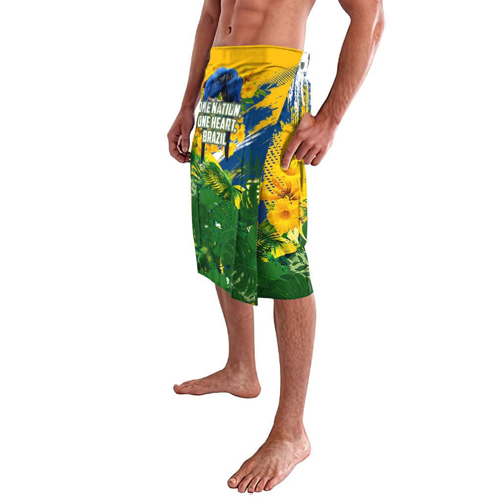 Brazil Independence Day Lavalava One Nation One Heart - Tropical Toucan Macaw Christ Redeemer