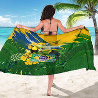 Brazil Independence Day Sarong One Nation One Heart - Tropical Toucan Macaw Christ Redeemer