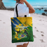 Brazil Independence Day Tote Bag One Nation One Heart - Tropical Toucan Macaw Christ Redeemer