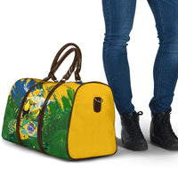 Brazil Independence Day Travel Bag One Nation One Heart - Tropical Toucan Macaw Christ Redeemer