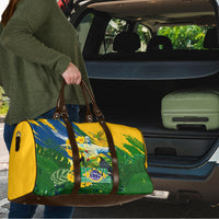 Brazil Independence Day Travel Bag One Nation One Heart - Tropical Toucan Macaw Christ Redeemer