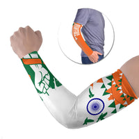 India Patriotic Freedom Arm Sleeves Flag Colors Raised Fist Typography Graphic