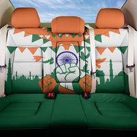 India Patriotic Freedom Back Car Seat Cover Flag Colors Raised Fist Typography Graphic