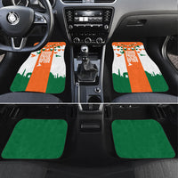 India Patriotic Freedom Car Mats Flag Colors Raised Fist Typography Graphic