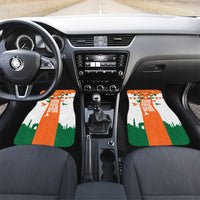 India Patriotic Freedom Car Mats Flag Colors Raised Fist Typography Graphic