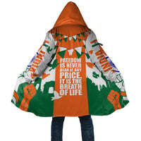 India Patriotic Freedom Cloak Flag Colors Raised Fist Typography Graphic
