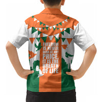 India Patriotic Freedom Hawaiian Shirt Flag Colors Raised Fist Typography Graphic