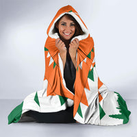 India Patriotic Freedom Hooded Blanket Flag Colors Raised Fist Typography Graphic