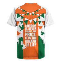 India Patriotic Freedom Rugby Jersey Flag Colors Raised Fist Typography Graphic