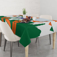 India Patriotic Freedom Tablecloth Flag Colors Raised Fist Typography Graphic