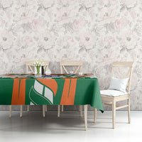 India Patriotic Freedom Tablecloth Flag Colors Raised Fist Typography Graphic