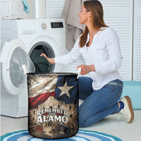 Remember The Alamo Texas Flag Laundry Basket Distressed Historical Texan Pride