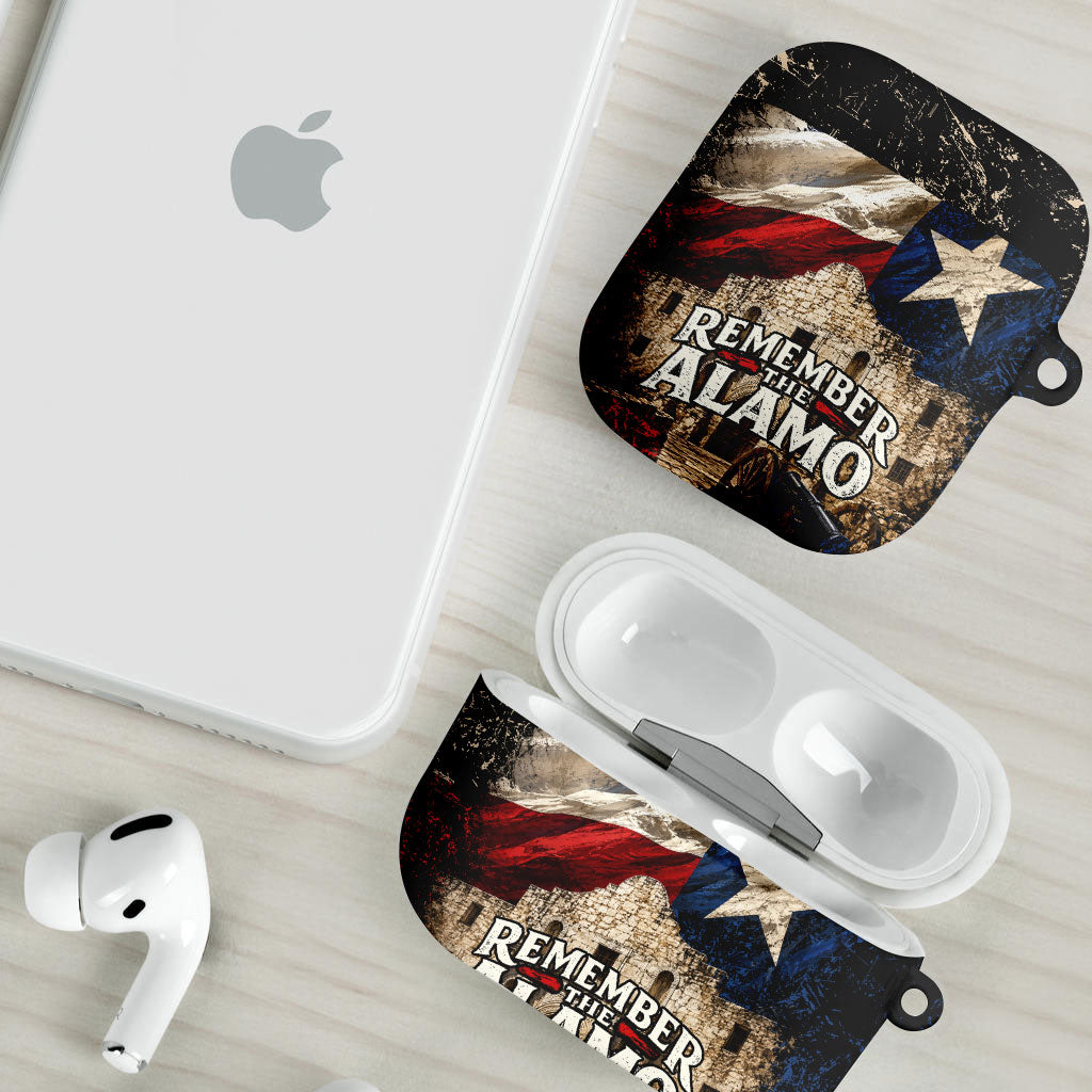 Remember The Alamo Texas Flag AirPods Case Distressed Historical Texan Pride