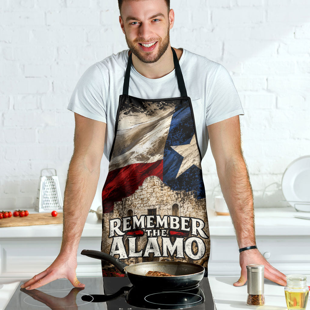 Remember The Alamo Texas Flag Apron Distressed Historical Texan Pride