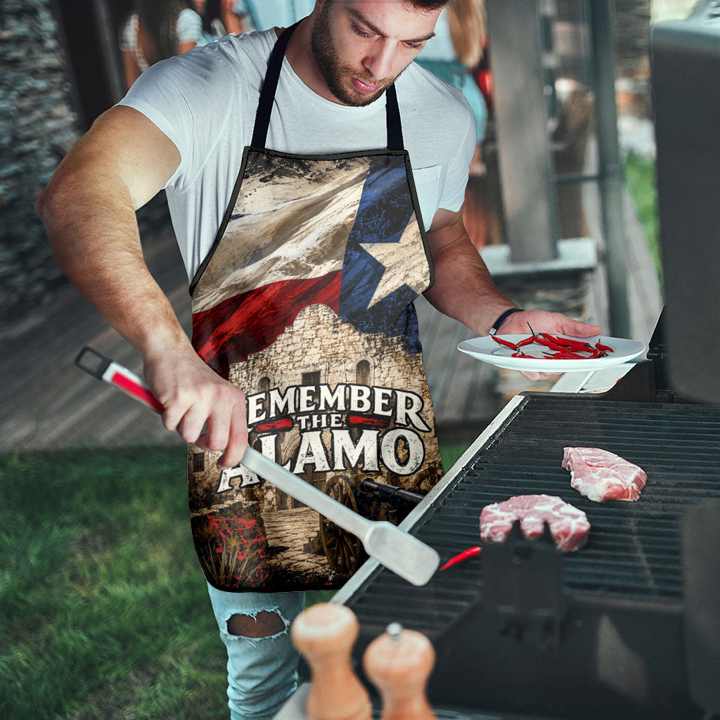 Remember The Alamo Texas Flag Apron Distressed Historical Texan Pride