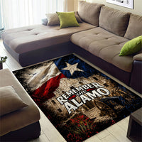 Remember The Alamo Texas Flag Area Rug Distressed Historical Texan Pride