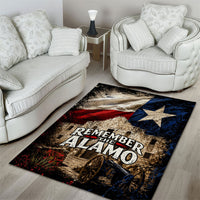 Remember The Alamo Texas Flag Area Rug Distressed Historical Texan Pride