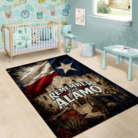 Remember The Alamo Texas Flag Area Rug Distressed Historical Texan Pride