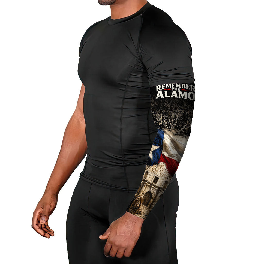 Remember The Alamo Texas Flag Arm Sleeves Distressed Historical Texan Pride