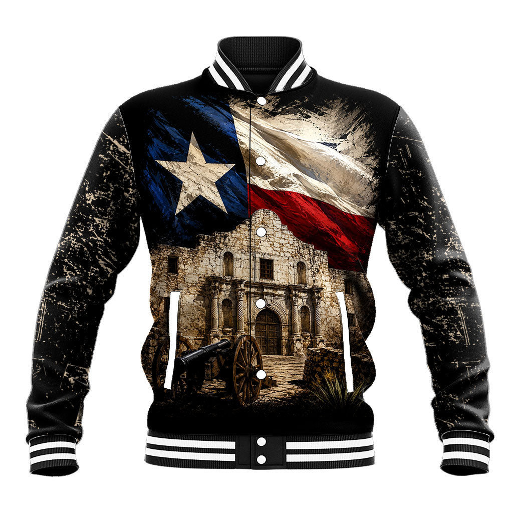 Remember The Alamo Texas Flag Baseball Jacket Distressed Historical Texan Pride