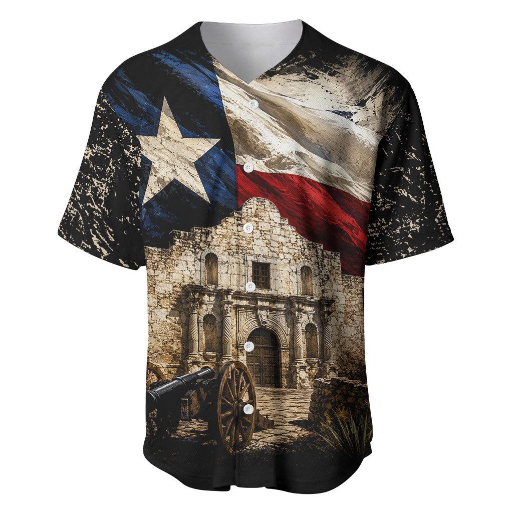 Remember The Alamo Texas Flag Baseball Jersey Distressed Historical Texan Pride