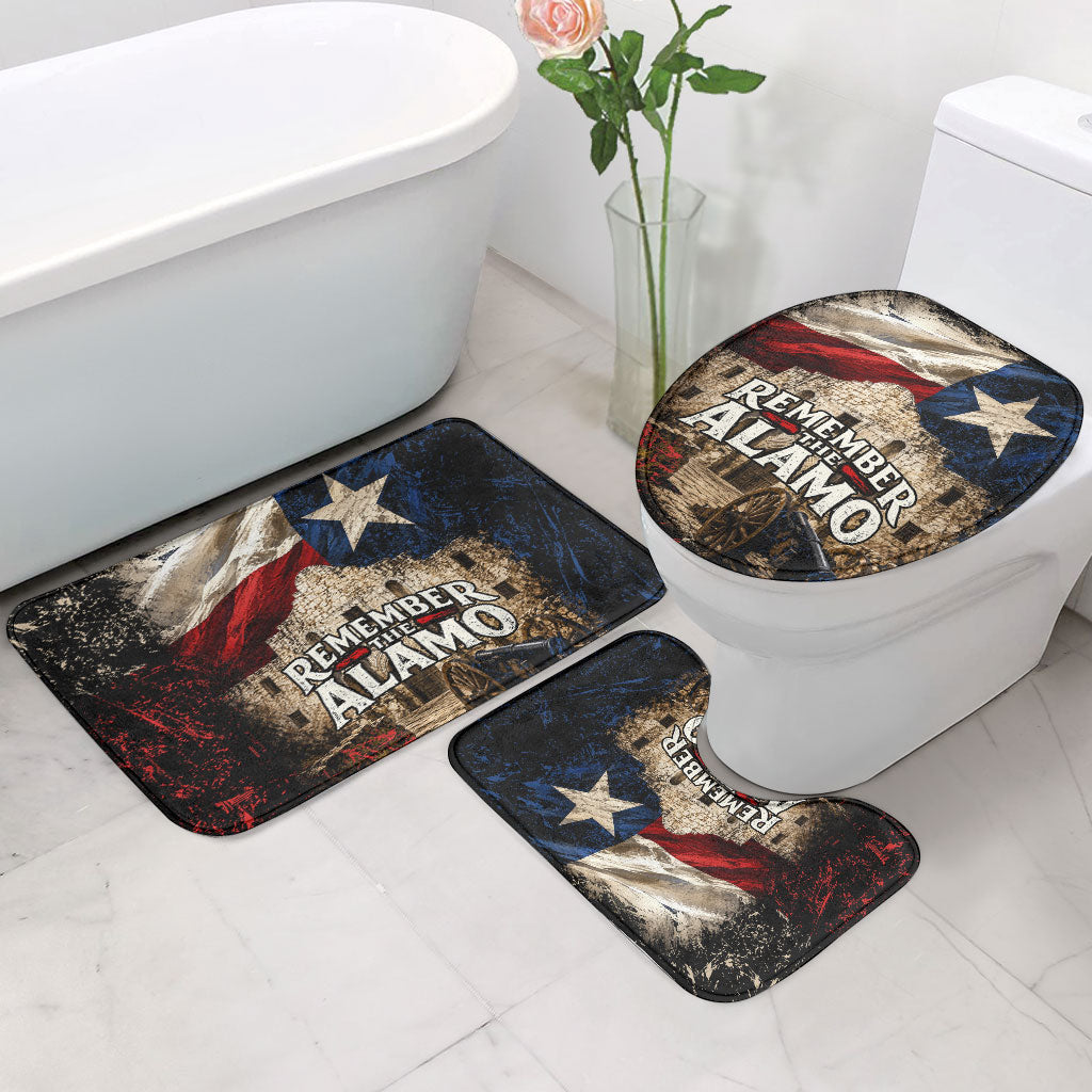 Remember The Alamo Texas Flag Bathroom Set Distressed Historical Texan Pride