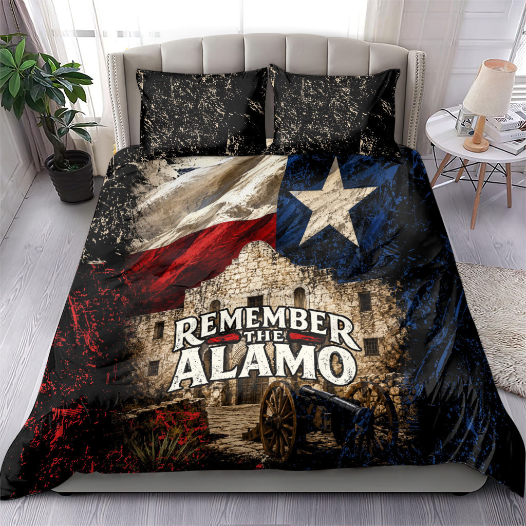 Remember The Alamo Texas Flag Bedding Set Distressed Historical Texan Pride