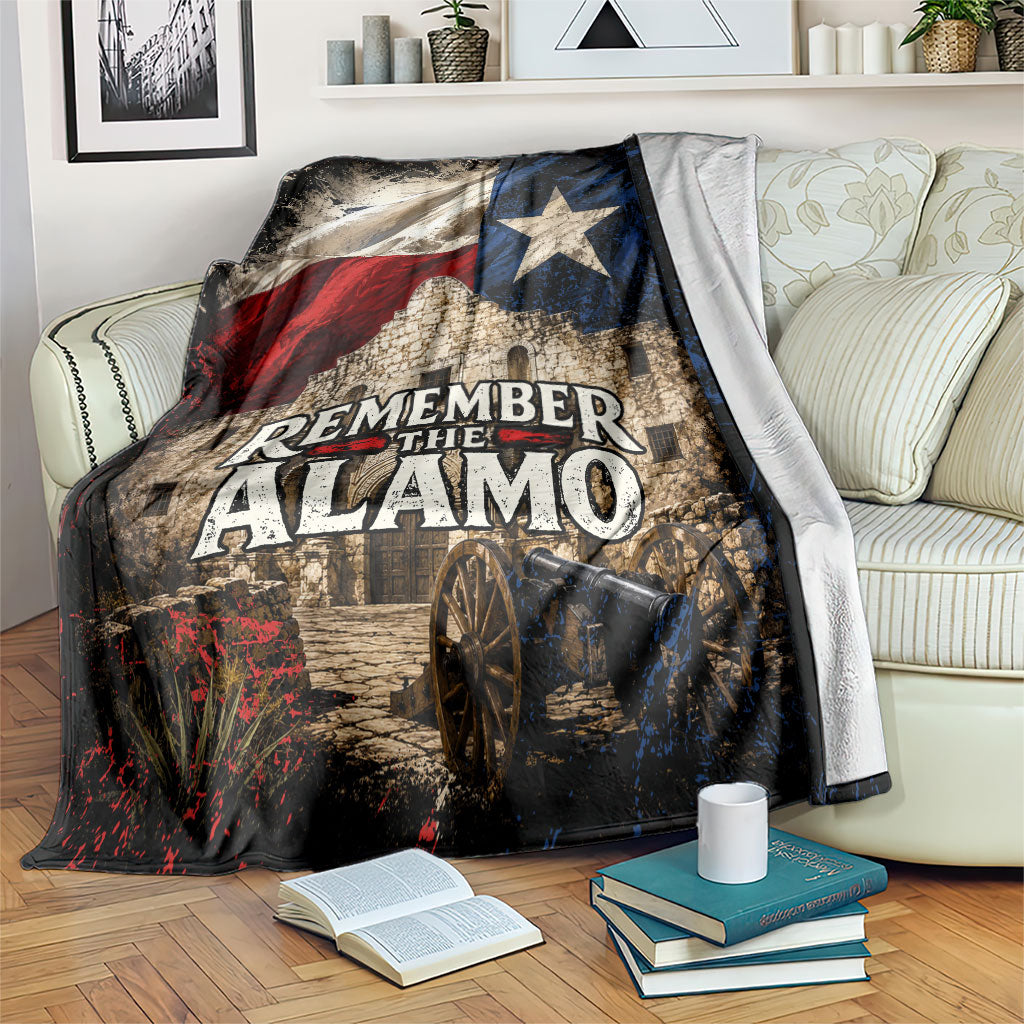 Remember The Alamo Texas Flag Blanket Distressed Historical Texan Pride