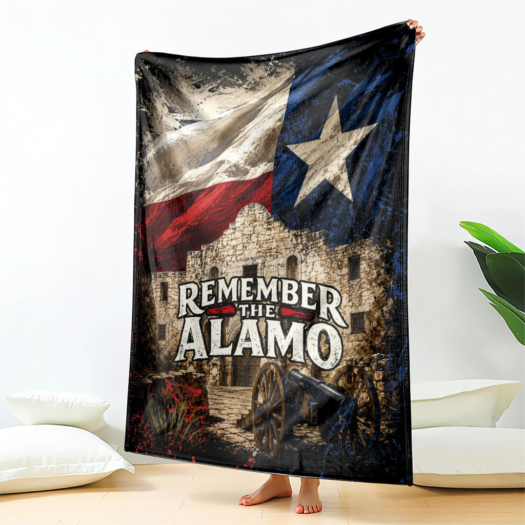 Remember The Alamo Texas Flag Blanket Distressed Historical Texan Pride