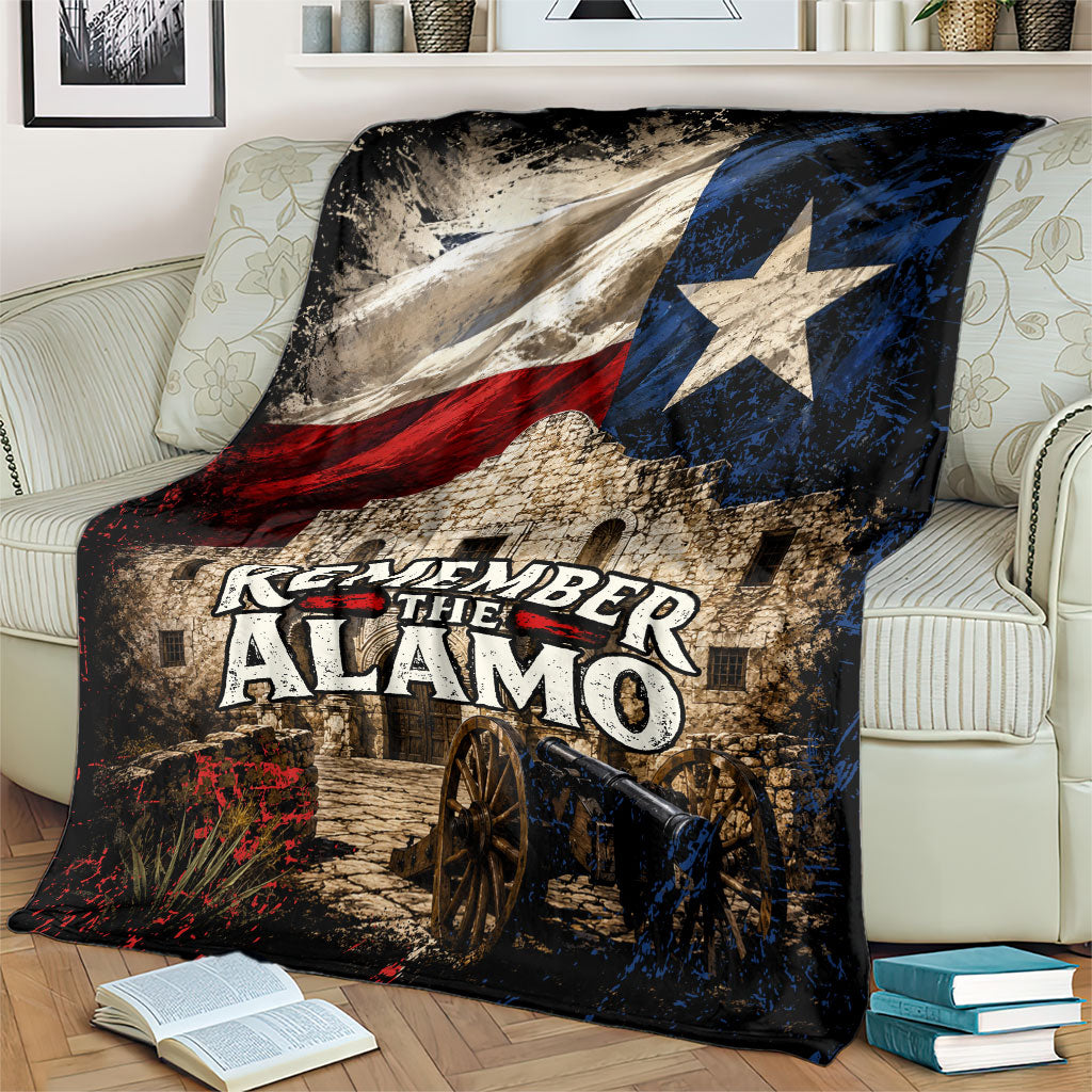 Remember The Alamo Texas Flag Blanket Distressed Historical Texan Pride