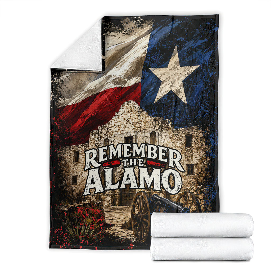 Remember The Alamo Texas Flag Blanket Distressed Historical Texan Pride