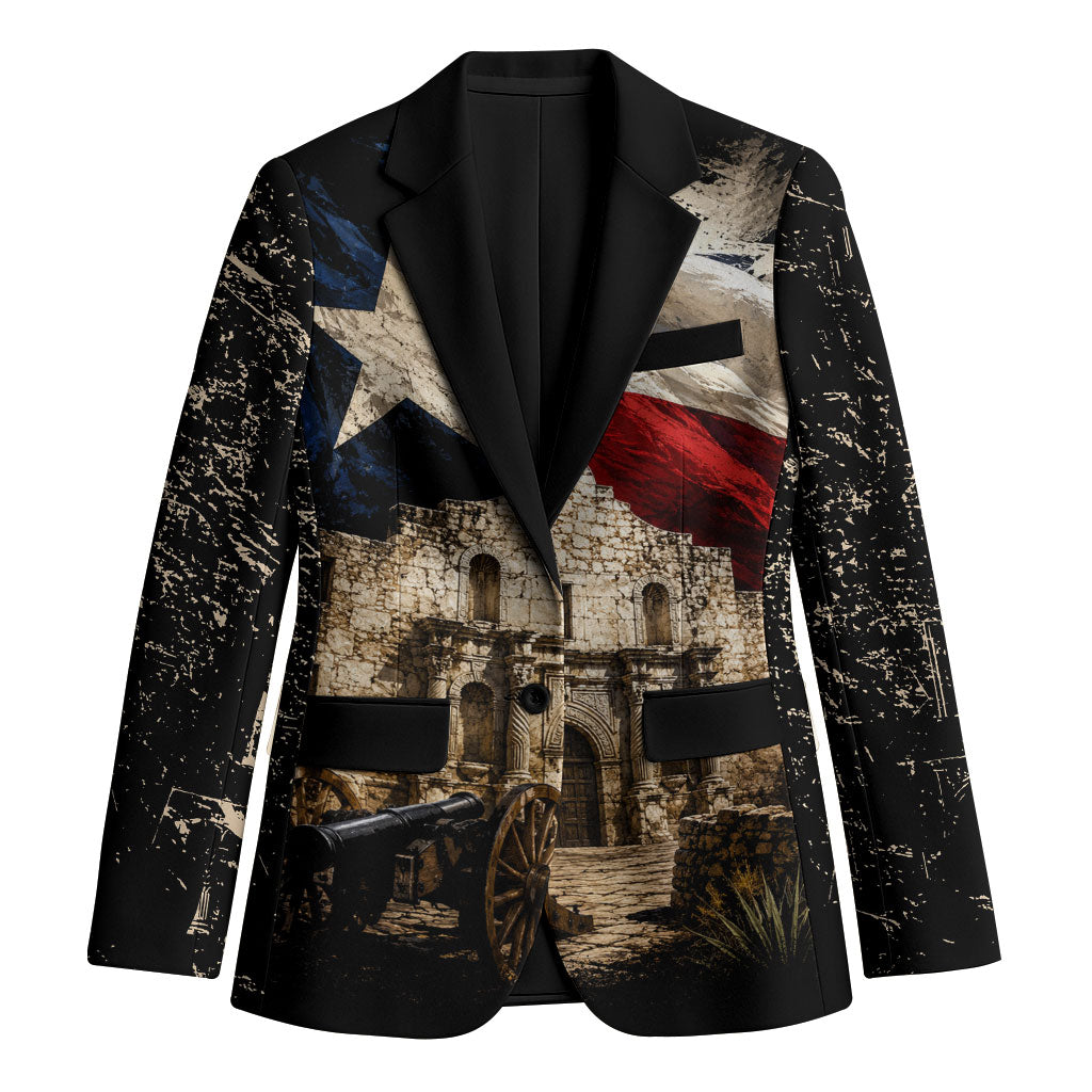Remember The Alamo Texas Flag Blazer Distressed Historical Texan Pride