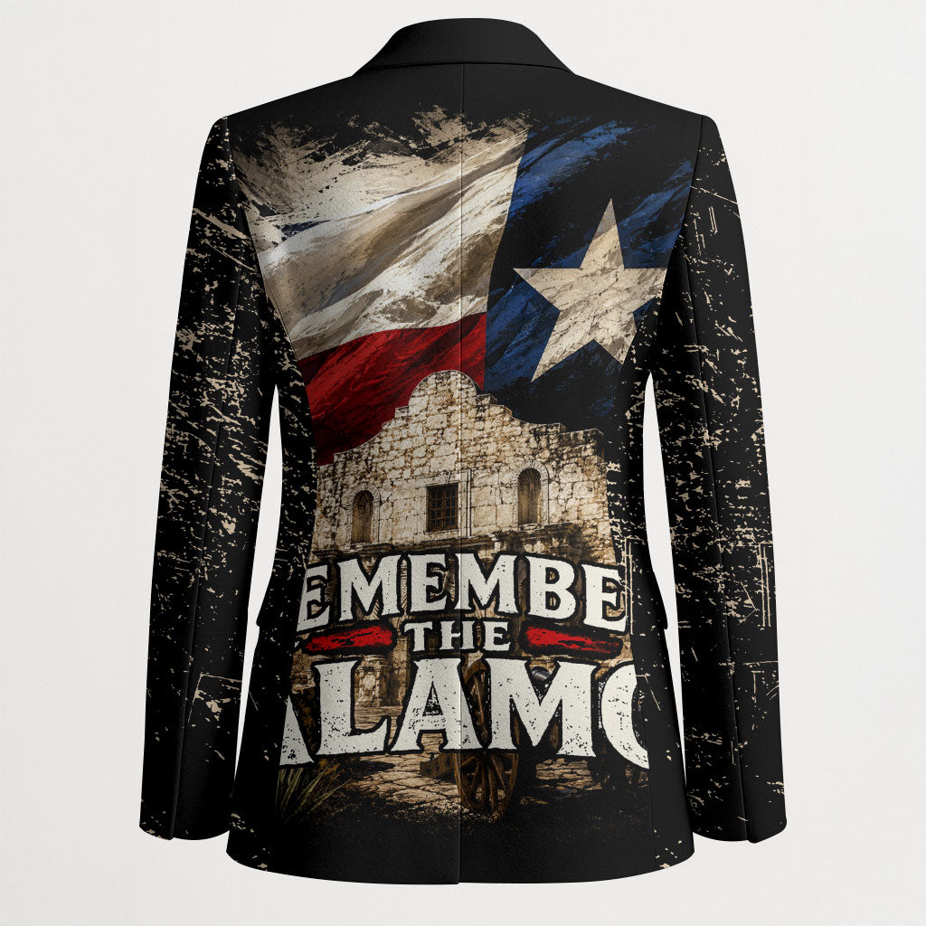 Remember The Alamo Texas Flag Blazer Distressed Historical Texan Pride