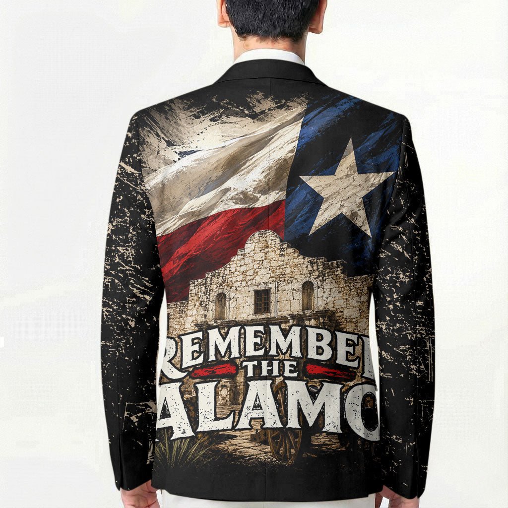 Remember The Alamo Texas Flag Blazer Distressed Historical Texan Pride