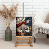Remember The Alamo Texas Flag Canvas Wall Art Distressed Historical Texan Pride