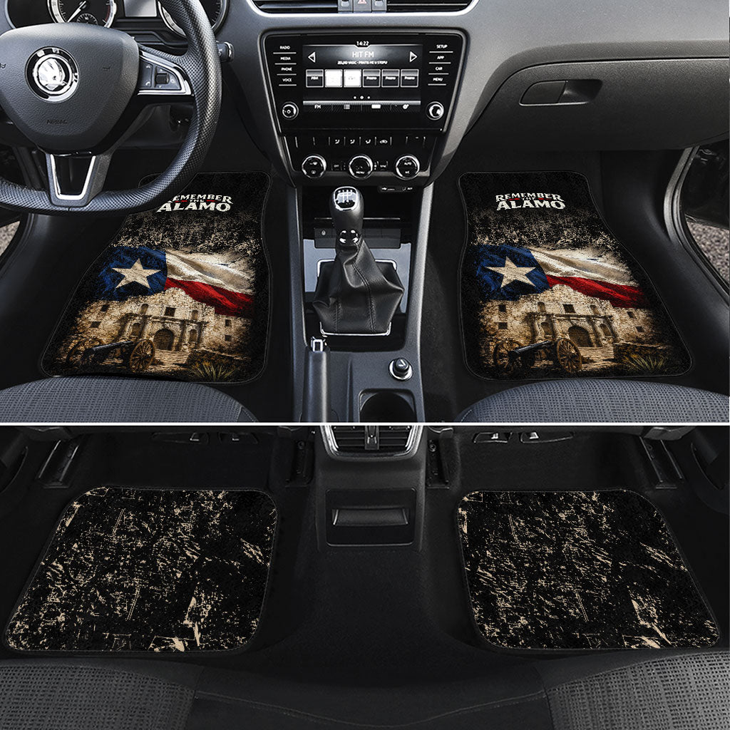 Remember The Alamo Texas Flag Car Mats Distressed Historical Texan Pride