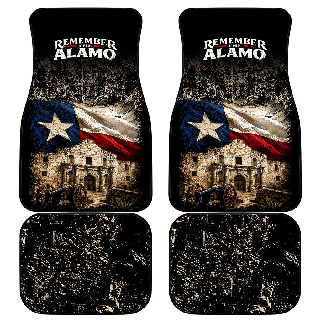 Remember The Alamo Texas Flag Car Mats Distressed Historical Texan Pride