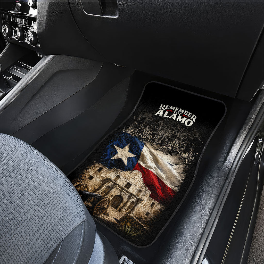 Remember The Alamo Texas Flag Car Mats Distressed Historical Texan Pride