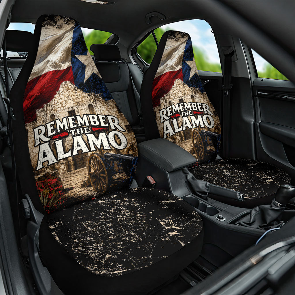 Remember The Alamo Texas Flag Car Seat Cover Distressed Historical Texan Pride